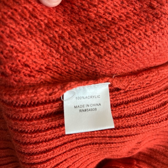 EUC Luna Moon Sweater Dress Size Large Color Brick/ Deep Orange. - Picture 9 of 9